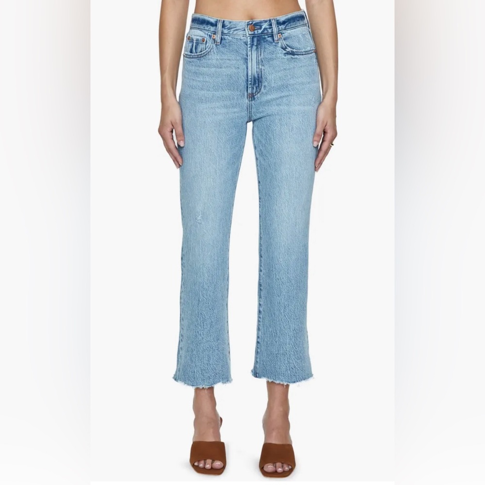 PISTOLA - Ally Raw Step Hem High Waist Crop Bootcut Jeans - Size 27